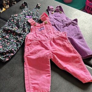 3 OshGosh Overalls for girls
